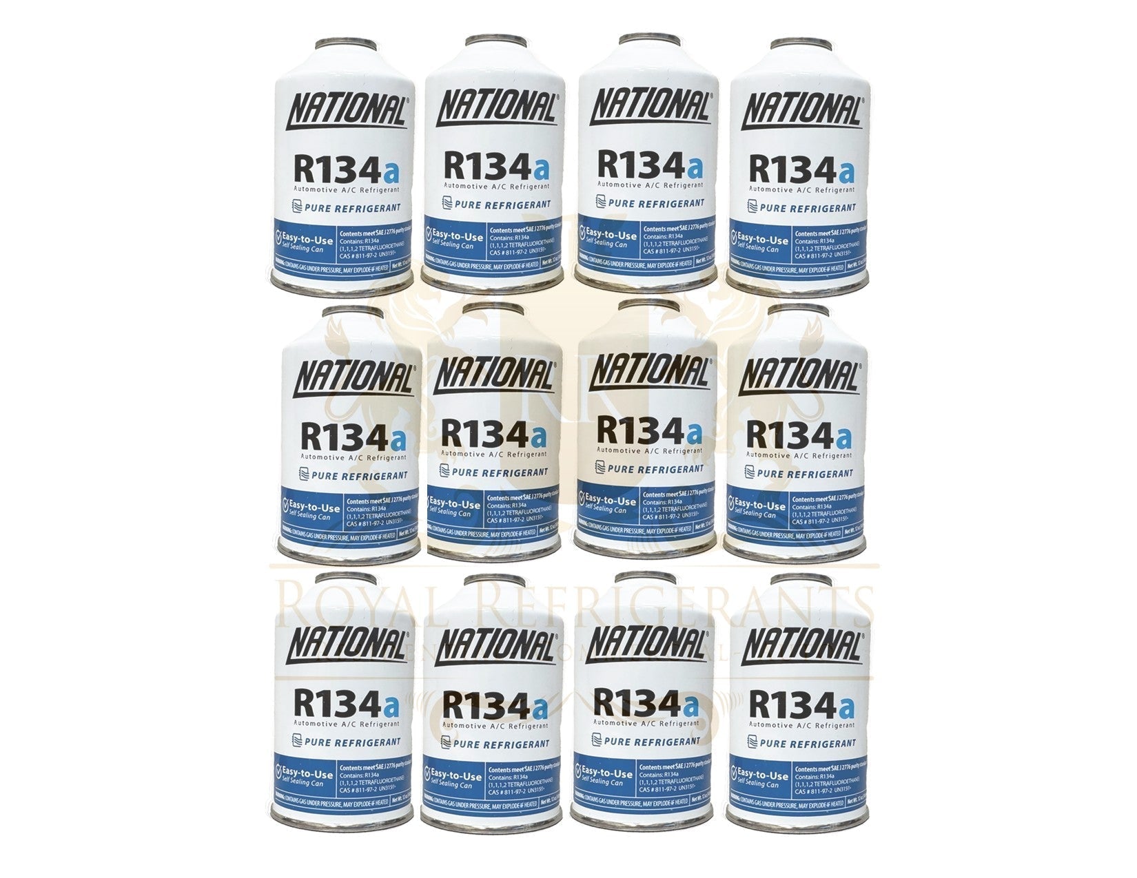 R-134a 12oz Can National (12) Cans for AC Recharging