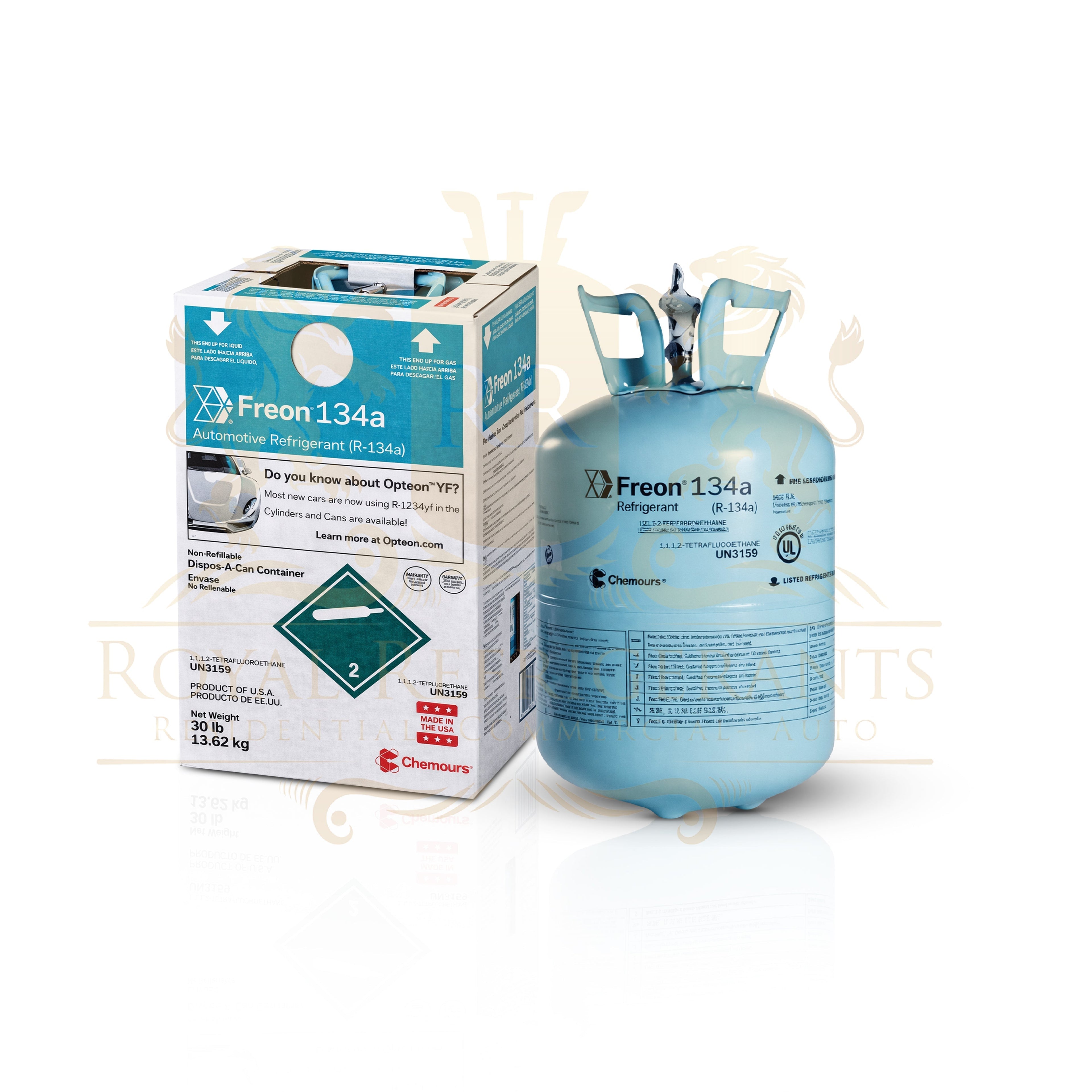 R-134A 30lb  Chemours/DuPont HVAC Refrigerant MADE IN USA