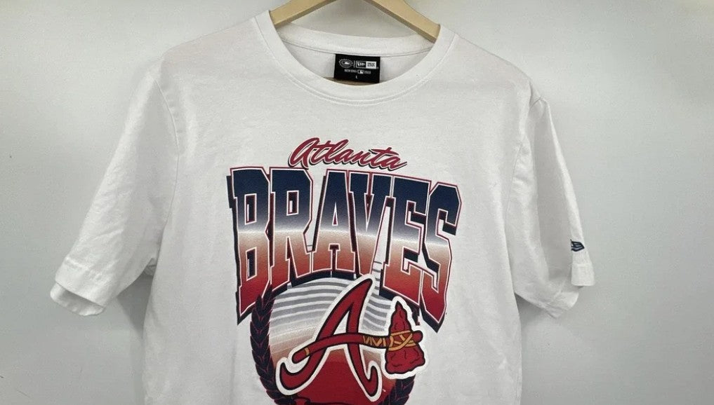 White Atlanta Braves Since 1871 Retro Style T Shirt Men's